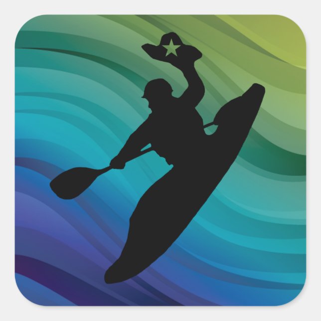 Rodeo Kayak Square Sticker (Front)