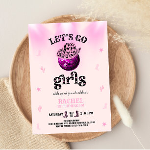 Rodeo Let's go girls Invitation