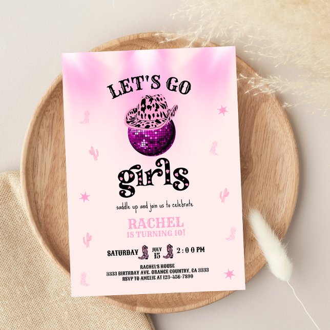 Rodeo Let's go girls Invitation (Creator Uploaded)
