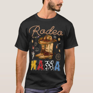 Rodeo Mama Western Birthday Cowboy Matching T-Shirt