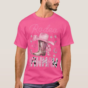 Rodeo Mawmaw Pink Boots Coquette Cowgirl 1St Birth T-Shirt