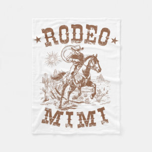 Rodeo Mimi Western Cowboy Family Matching Mother's Fleece Blanket