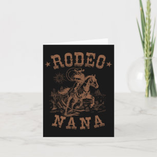 Rodeo Nana Western Cowboy Family Matching Mother's Card