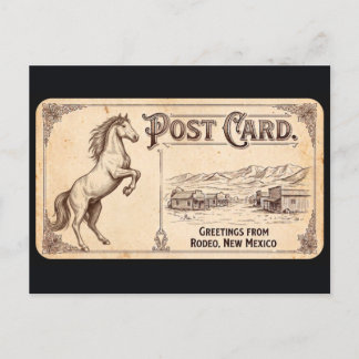 Rodeo, New Mexico - Horse Vintage Postcard