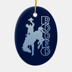 RODEO ornament, customise Ceramic Tree Decoration