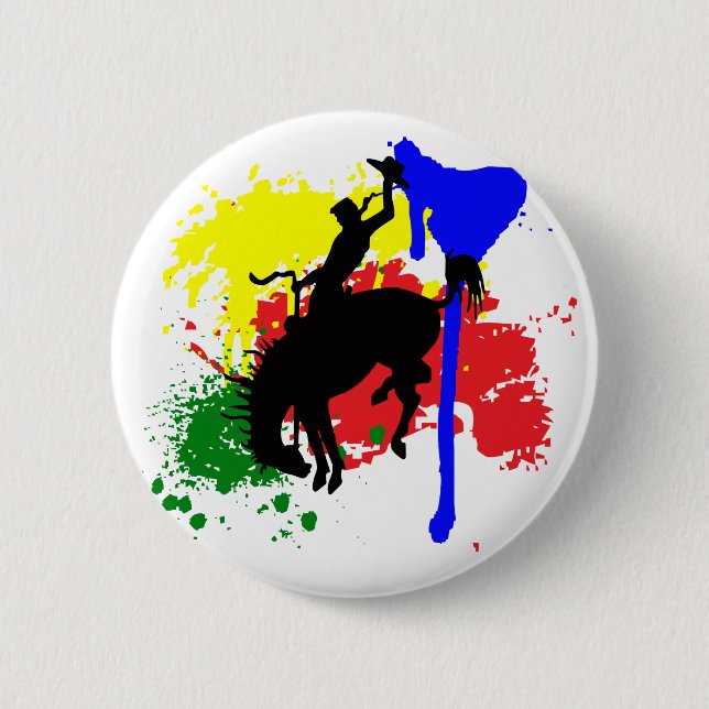 Rodeo Paint 6 Cm Round Badge (Front)