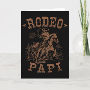 Rodeo Papi Western Cowboy Family Matching Father's Card