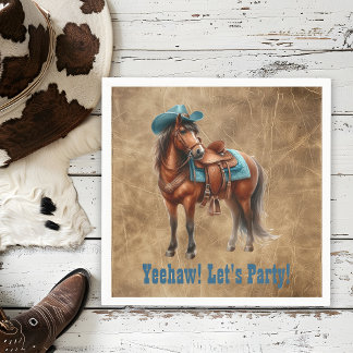 Rodeo Party Horse Napkin