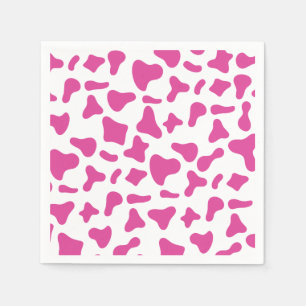 Rodeo Pink Cow Print Western Birthday Napkin