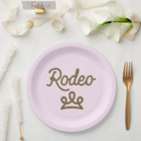 Rodeo Princess Country Western Tiara Crown Pink 