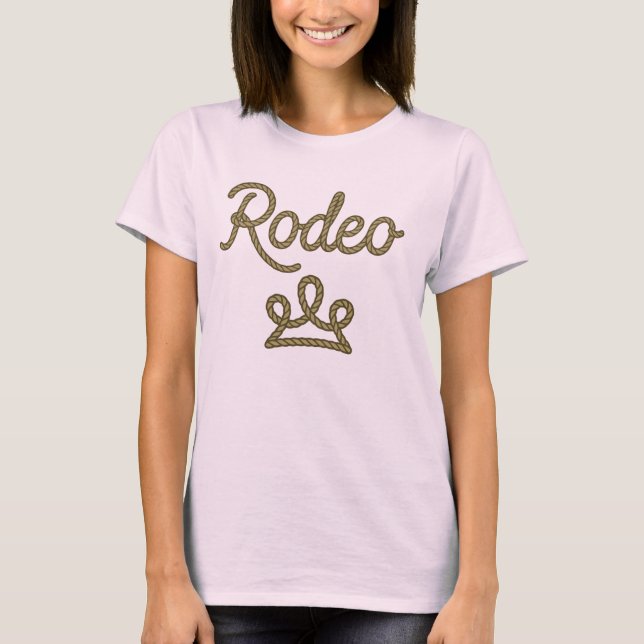 Rodeo Princess Country Western Tiara Crown T-Shirt (Front)