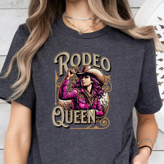 Rodeo Queen, Cowgirl Gift, Girl Boss Pink T-Shirt (Creator Uploaded)