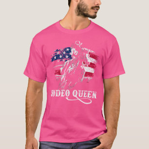 Rodeo Queen Patriotic Horse Riding Riding T-Shirt