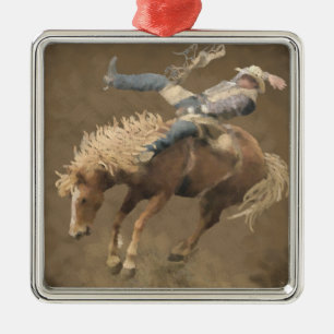 Rodeo Rider Metal Tree Decoration