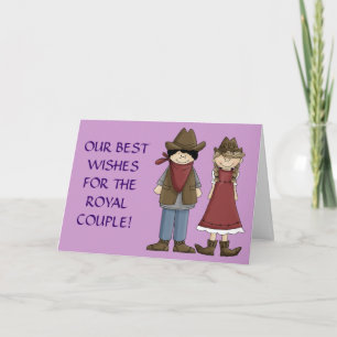 Rodeo Royalty Bride and Groom Card
