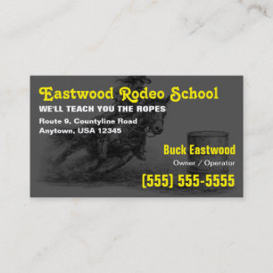 Rodeo School Barrel Racing Instructor Business Card
