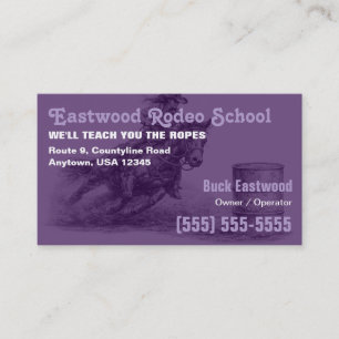 Rodeo School Barrel Racing Instructor Business Card