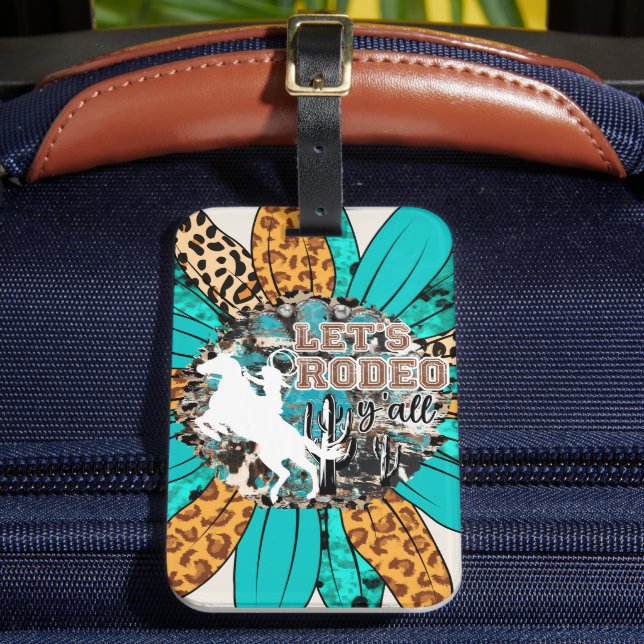 Rodeo-Themed Luggage Tag (Front Insitu 2)