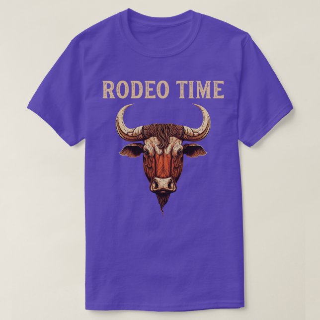 Rodeo Time Bull Riding Cowboy Bull Rider T-Shirt (Design Front)