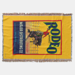 Rodeo Vegetable LabelSalinas, CA Throw Blanket