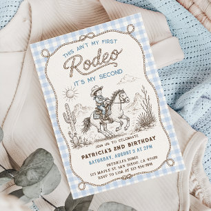 Rodeo Western Cowboy 2nd Birthday Invitation