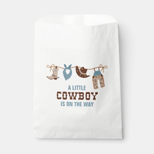 Rodeo Western Cowboy Baby Shower Favour Bags (Front)