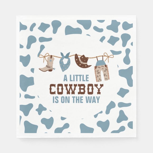 Rodeo Western Cowboy Baby Shower Napkin (Front)