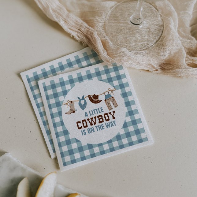 Rodeo Western Cowboy Baby Shower Napkin (Creator Uploaded)