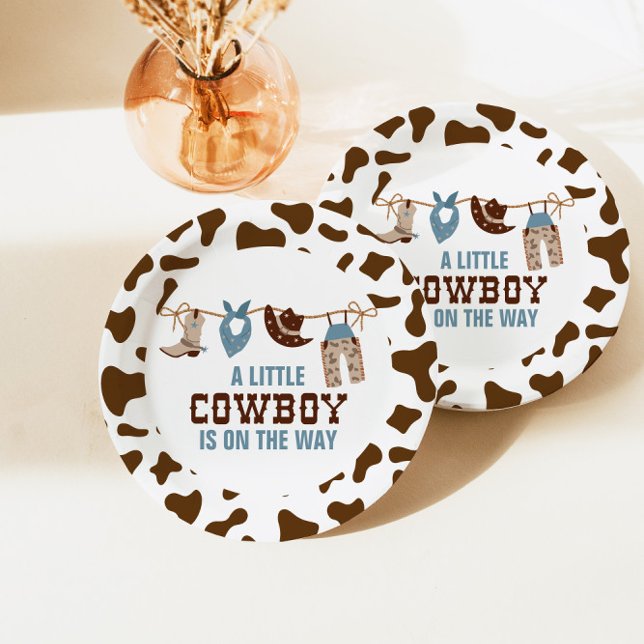 Rodeo Western Cowboy Baby Shower Paper Plates (Creator Uploaded)