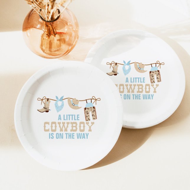 Rodeo Western Cowboy Baby Shower Paper Plates (Creator Uploaded)