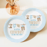 Rodeo Western Cowboy Baby Shower Paper Plates