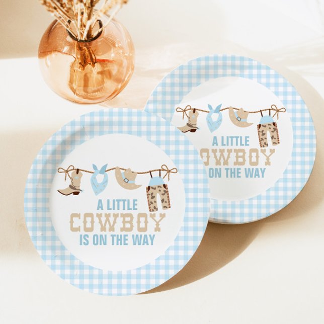 Rodeo Western Cowboy Baby Shower Paper Plates (Creator Uploaded)