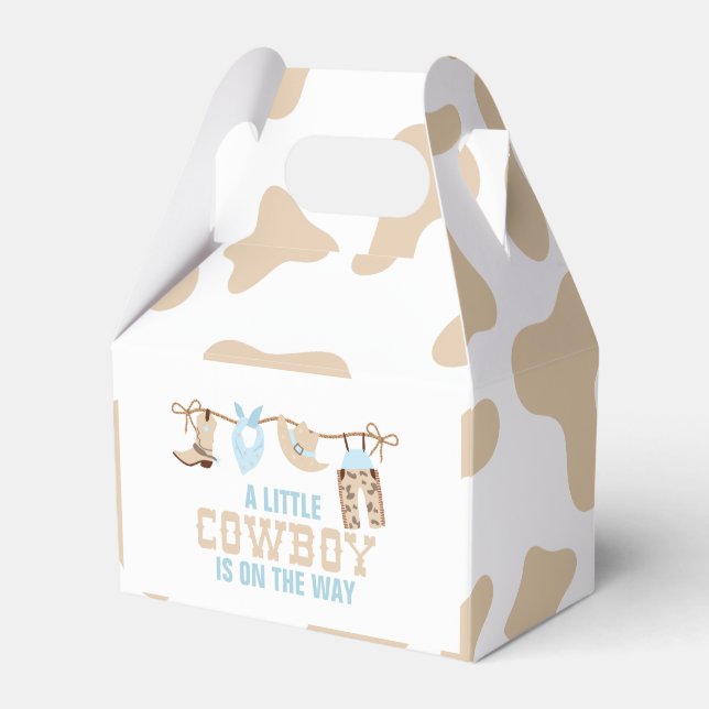 Rodeo Western Cowboy Baby Shower Paper Plates Favour Box (Front Side)