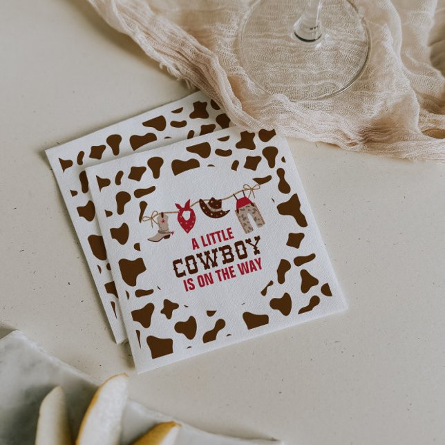 Rodeo Western Cowboy Baby Shower Paper Plates Napkin (Creator Uploaded)