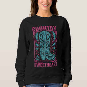 Rodeo Western Horse Lover Cowgirl Boots Country Sw Sweatshirt