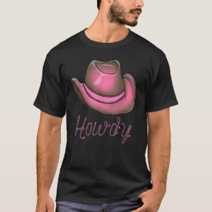 Rodeo Western Texas Howdy Cowgirl Hat T-Shirt