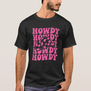 Rodeo White Howdy Western Retro Cowboy Hat Souther T-Shirt