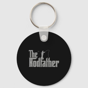Rodfather Funny Fishing Lover Rod Fish Dad Fisherm Key Ring