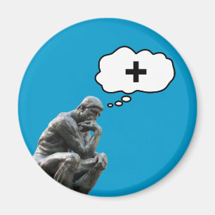 Rodin's Thinker Statue - Think Positive Magnet