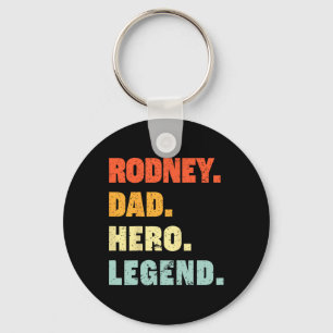 Rodney Dad Hero Legend Personalised Custom Name Fa Key Ring