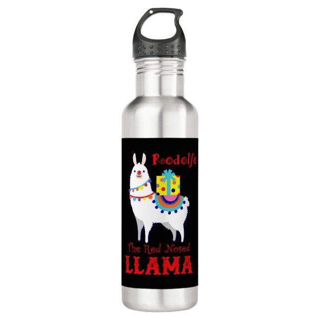 Rodolfo The Red Nosed Llama 710 Ml Water Bottle (Front)