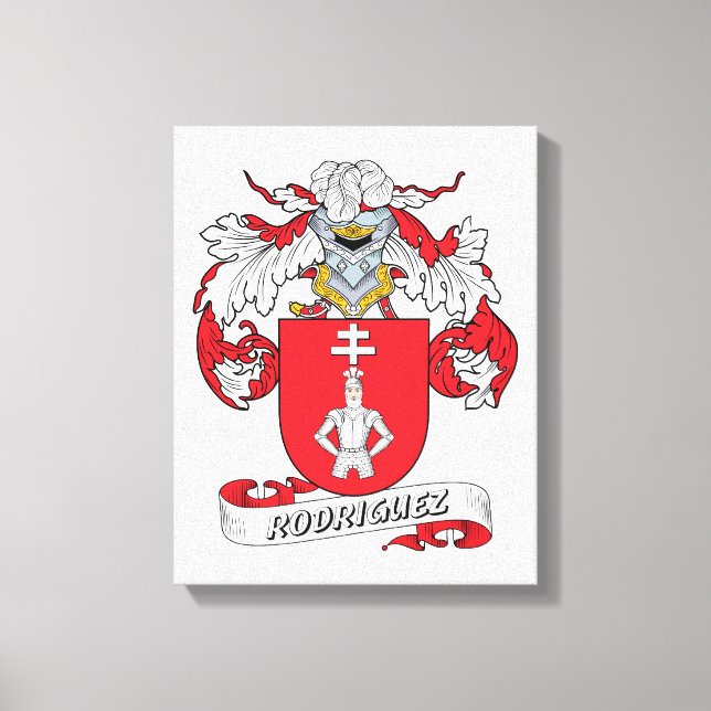 Rodriguez Family Crest Canvas Print (Front)