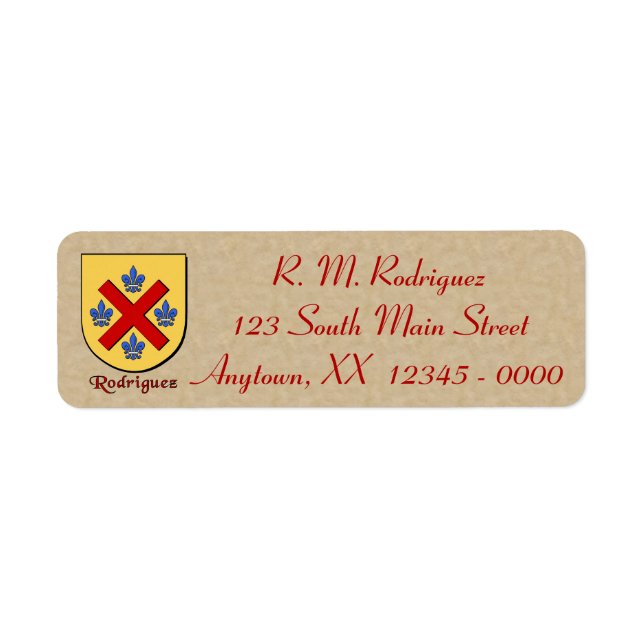 Rodriguez Heraldic Shield (Front)
