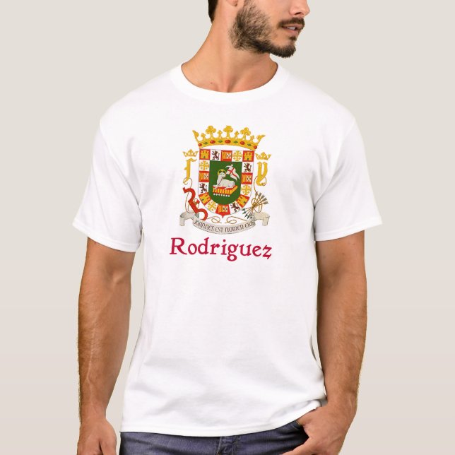 Rodriguez Puerto Rico Shield T-Shirt (Front)