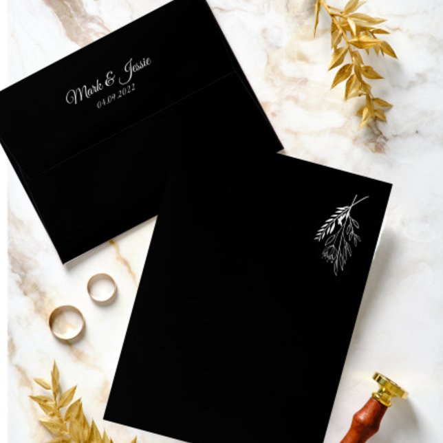 ROE Black & White Simple Wedding Envelope (Creator Uploaded)