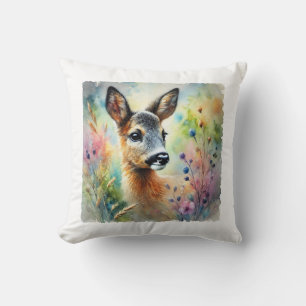 Roe Deer 061124AREF121 - Watercolor Cushion