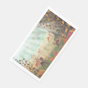 Roe Deer Capreolus capreolus in Forest Sunlight  Napkin