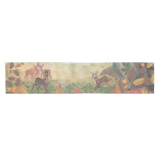 Roe Deer Capreolus capreolus in Forest Sunlight Short Table Runner