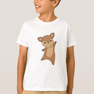 Roe Deer Fawn Cute Animals Forest For Kids Brown T-Shirt