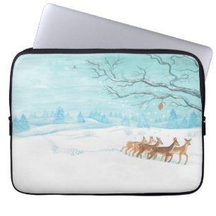 Roe Deer in Winter Laptop Sleeve